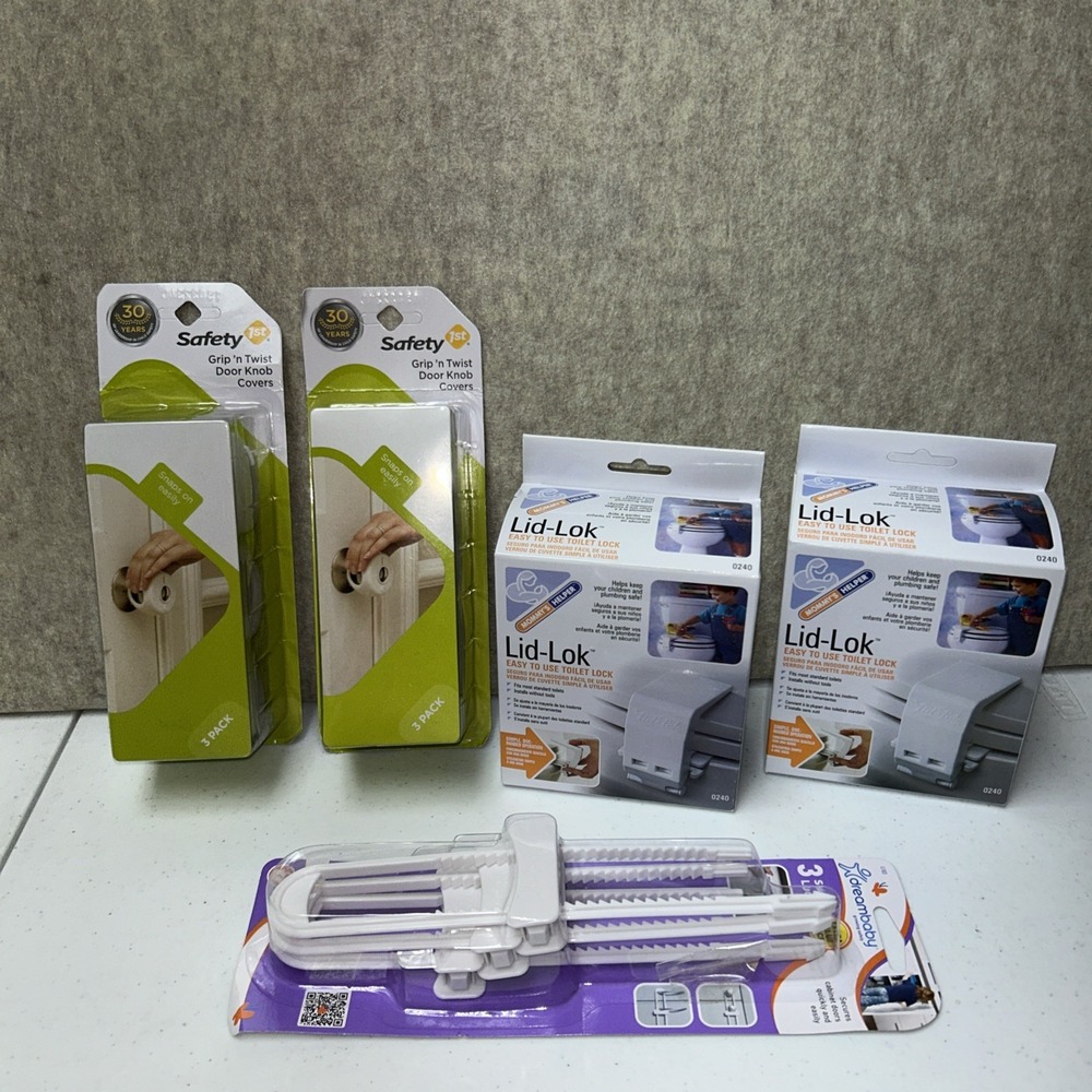 Child‎ Safety Safeguarding Childproofing Set, Baby Locks Door Knob Toilet Locks